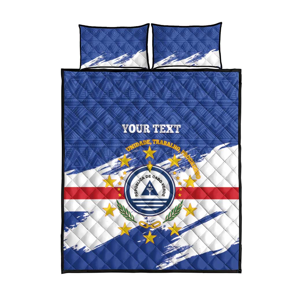 Personalized Cape Verde Quilt Bed Set Coat Of Arms - African Pattern