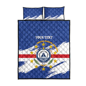 Personalized Cape Verde Quilt Bed Set Coat Of Arms - African Pattern