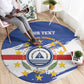 Personalized Cape Verde Round Carpet Coat Of Arms - African Pattern