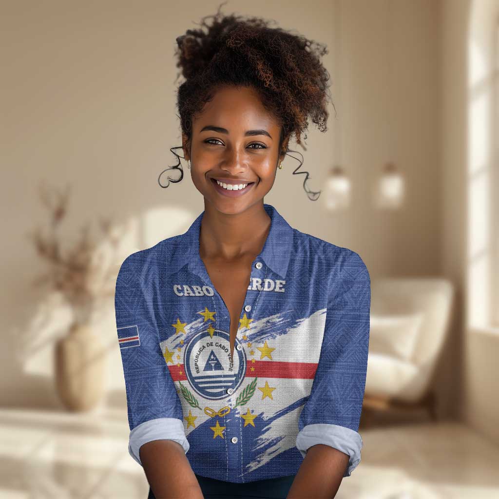 Personalized Cape Verde Women Casual Shirt Coat Of Arms - African Pattern LT14