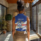 Personalized Cape Verde Women Sleeveless Polo Shirt Coat Of Arms - African Pattern