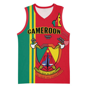 Cameroon Happy Unity Day Cameroun Coat Of Arms Basketball Jersey - African Pride