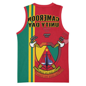 Cameroon Happy Unity Day Cameroun Coat Of Arms Basketball Jersey - African Pride