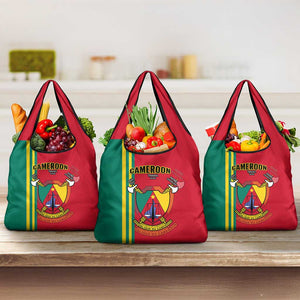 Cameroon Happy Unity Day Cameroun Coat Of Arms Grocery Bag