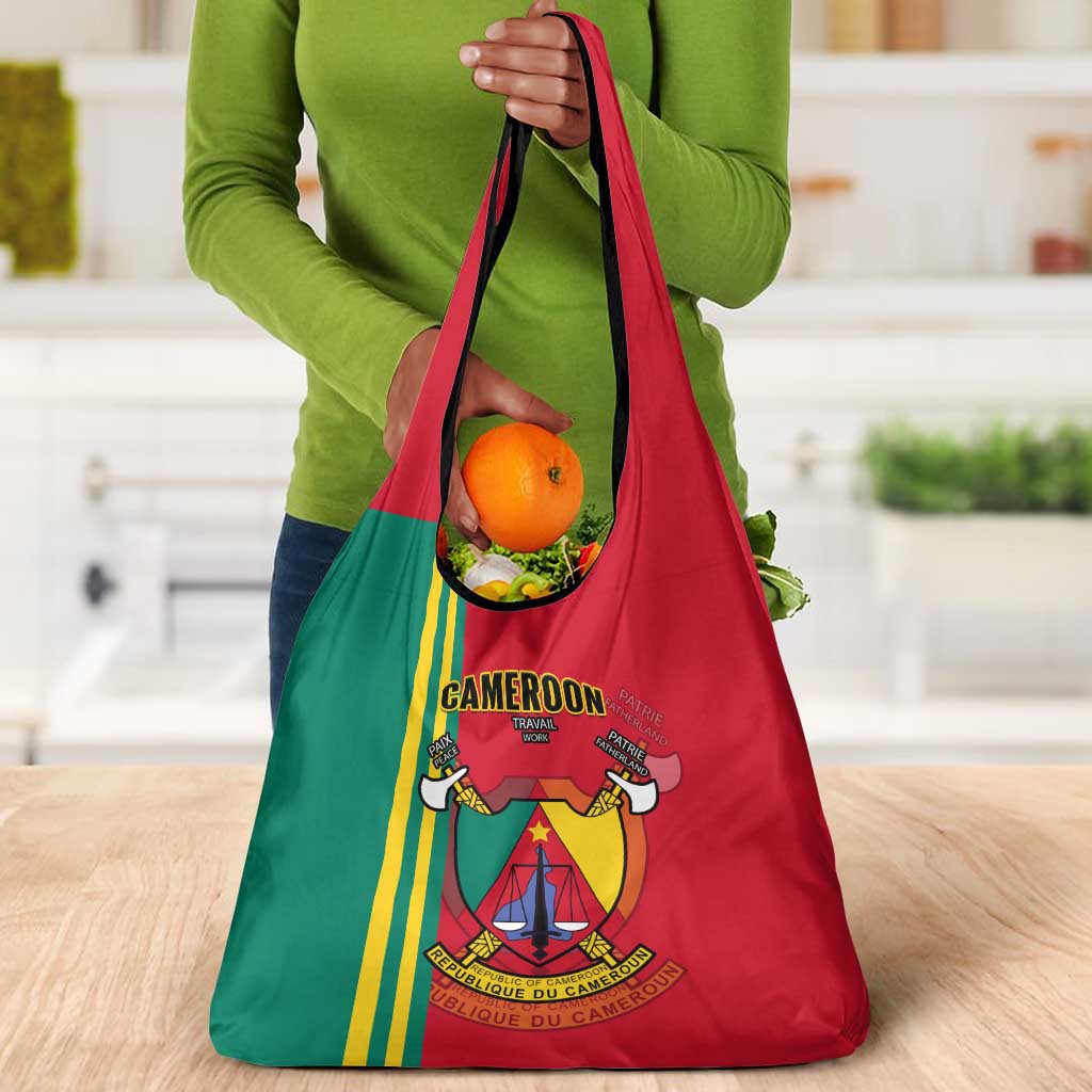 Cameroon Happy Unity Day Cameroun Coat Of Arms Grocery Bag