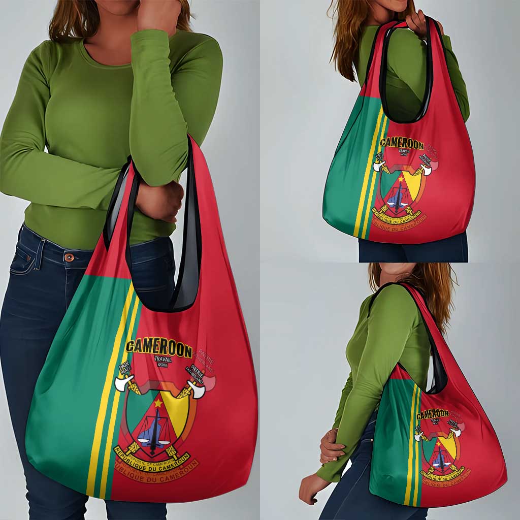 Cameroon Happy Unity Day Cameroun Coat Of Arms Grocery Bag