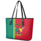 Cameroon Happy Unity Day Cameroun Coat Of Arms Leather Tote Bag