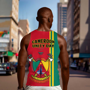 Cameroon Happy Unity Day Cameroun Coat Of Arms Men Tank Top