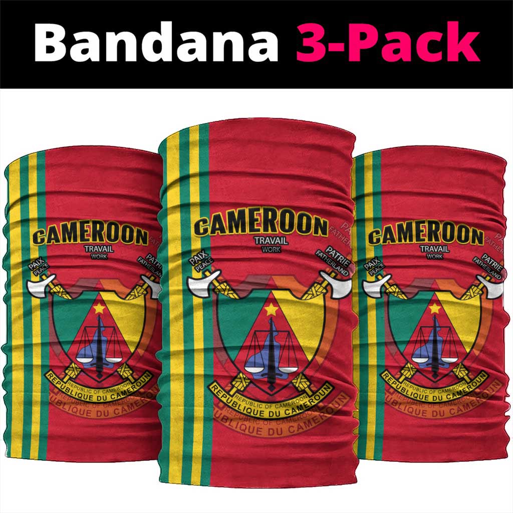 Cameroon Happy Unity Day Cameroun Coat Of Arms Neck Gaiter - African Pride