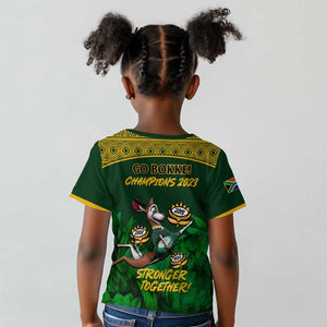 South Africa Rugby Kid T shirt Go Bokke World Cup Champions History