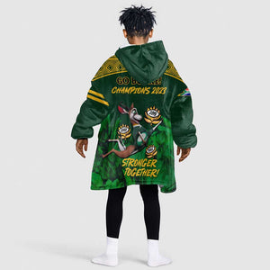 South Africa Rugby KId Wearable Blanket Hoodie Go Bokke World Cup Champions History