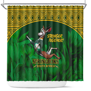 South Africa Rugby Shower Curtain Go Bokke World Cup Champions History