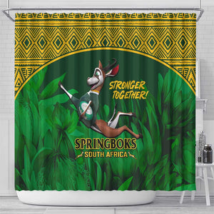South Africa Rugby Shower Curtain Go Bokke World Cup Champions History