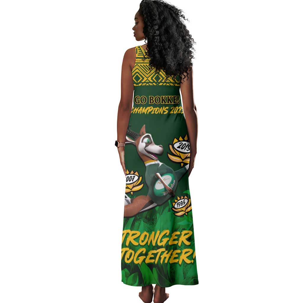 South Africa Rugby Tank Maxi Dress Go Bokke World Cup Champions History