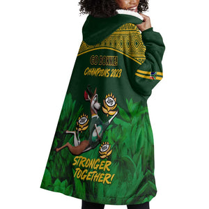 South Africa Rugby Wearable Blanket Hoodie Go Bokke World Cup Champions History