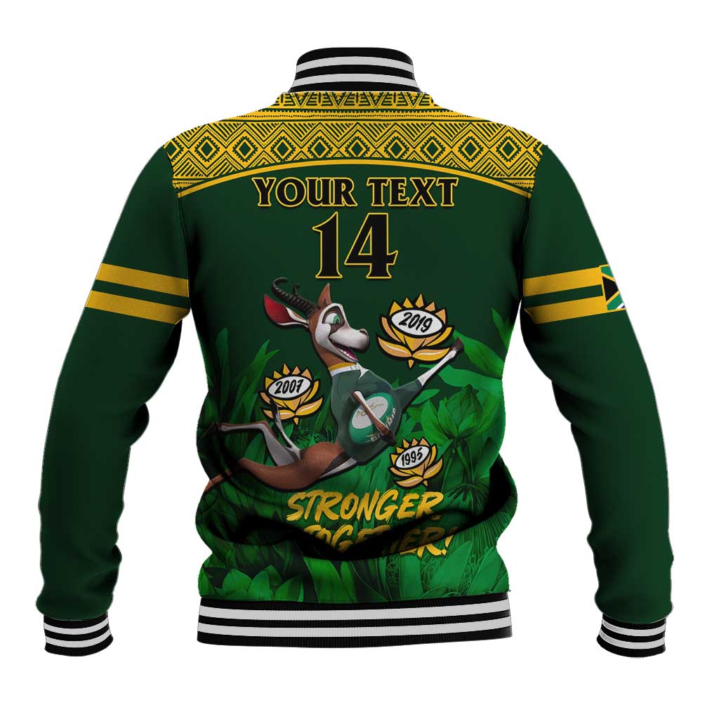 Custom South Africa Rugby Baseball Jacket Go Bokke World Cup Champions History LT14