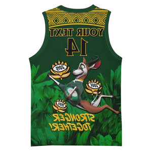 Custom South Africa Rugby Basketball Jersey Go Bokke World Cup Champions History - African Pride