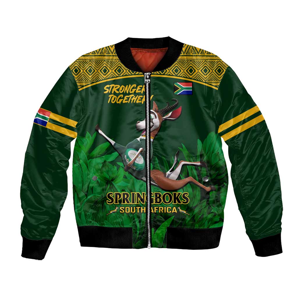 Custom South Africa Rugby Bomber Jacket Go Bokke World Cup Champions History