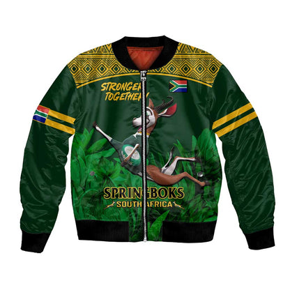 Custom South Africa Rugby Bomber Jacket Go Bokke World Cup Champions History