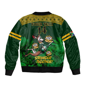 Custom South Africa Rugby Bomber Jacket Go Bokke World Cup Champions History