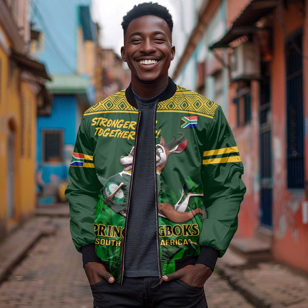 Custom South Africa Rugby Bomber Jacket Go Bokke World Cup Champions History