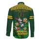 Custom South Africa Rugby Long Sleeve Button Shirt Go Bokke World Cup Champions History