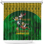 Custom South Africa Rugby Shower Curtain Go Bokke World Cup Champions History