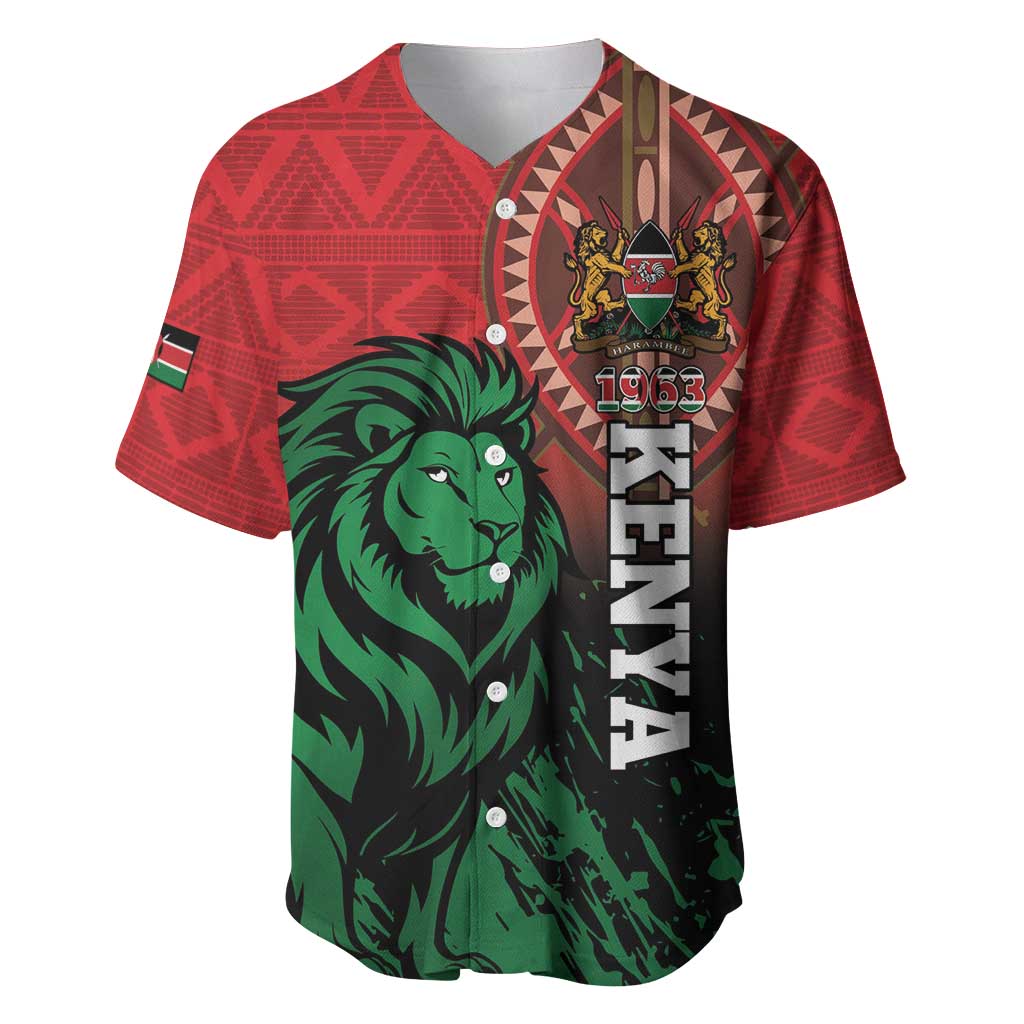 Kenya Independence Day Baseball Jersey Jamhuri ya Kenya 1963 - African Pattern