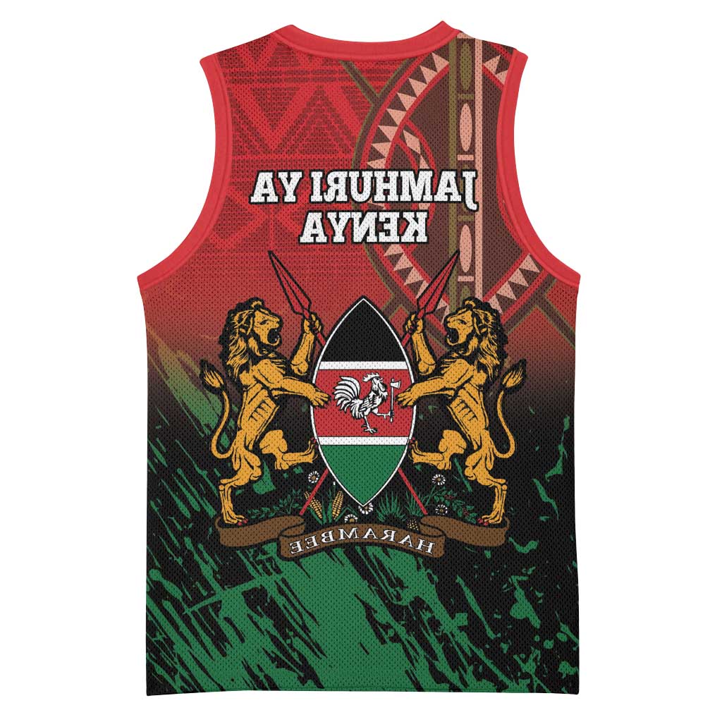 Kenya Independence Day Basketball Jersey Jamhuri ya Kenya 1963 - African Pattern - African Pride
