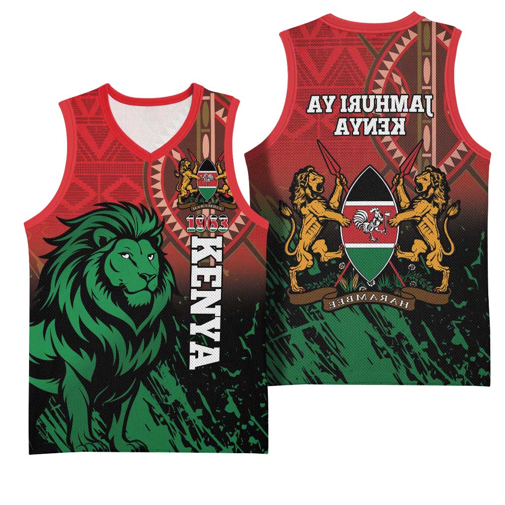 Kenya Independence Day Basketball Jersey Jamhuri ya Kenya 1963 - African Pattern - African Pride