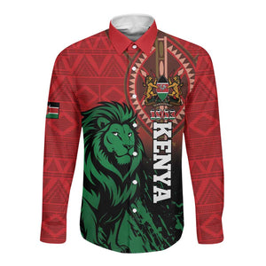 Kenya Independence Day Long Sleeve Button Shirt Jamhuri ya Kenya 1963 - African Pattern