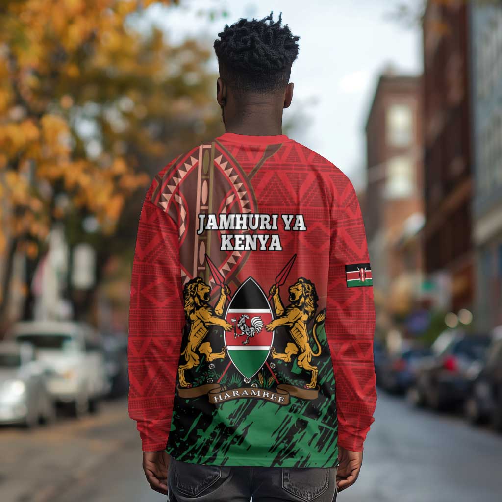 Kenya Independence Day Long Sleeve Shirt Jamhuri ya Kenya 1963 - African Pattern LT14
