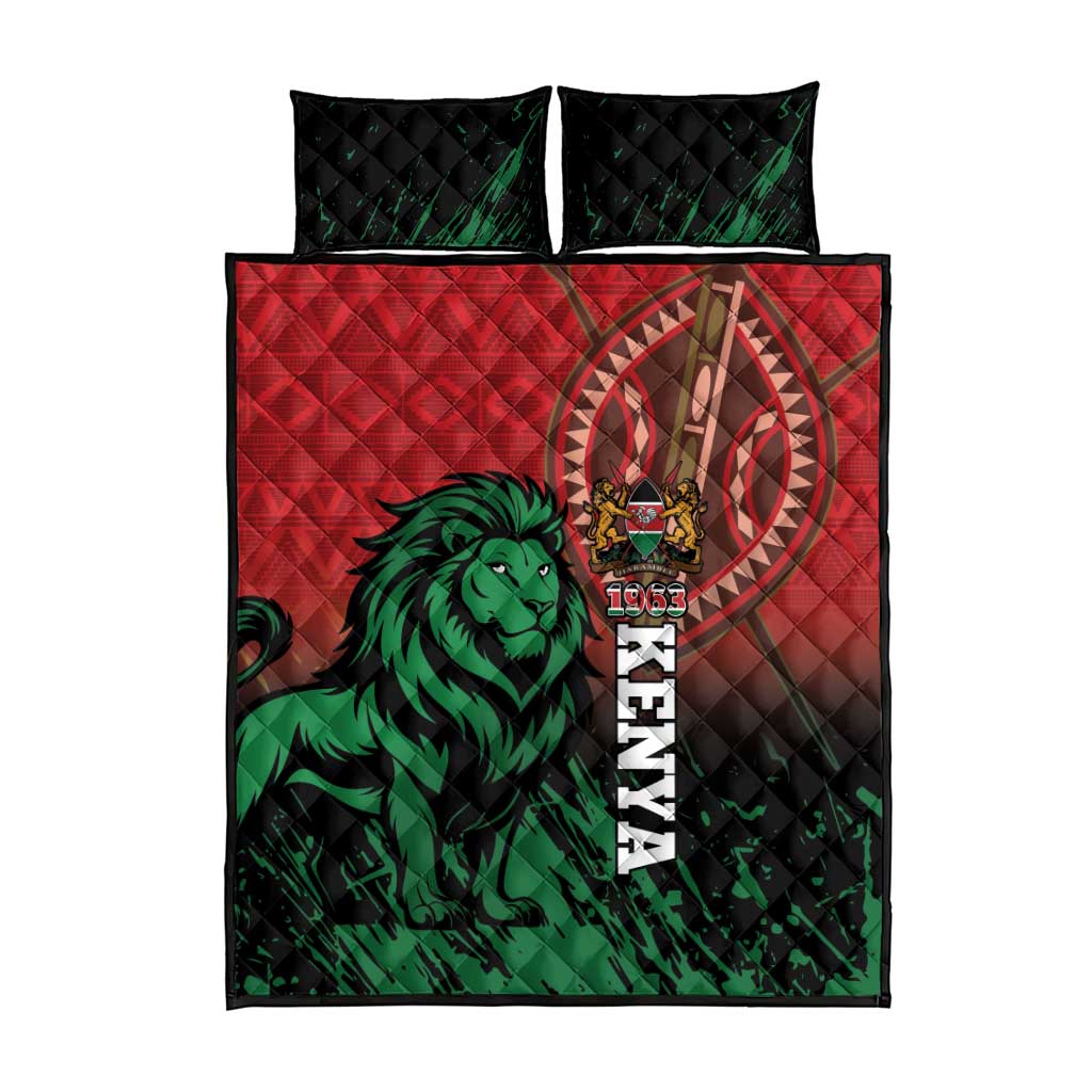 Kenya Independence Day Quilt Bed Set Jamhuri ya Kenya 1963 - African Pattern