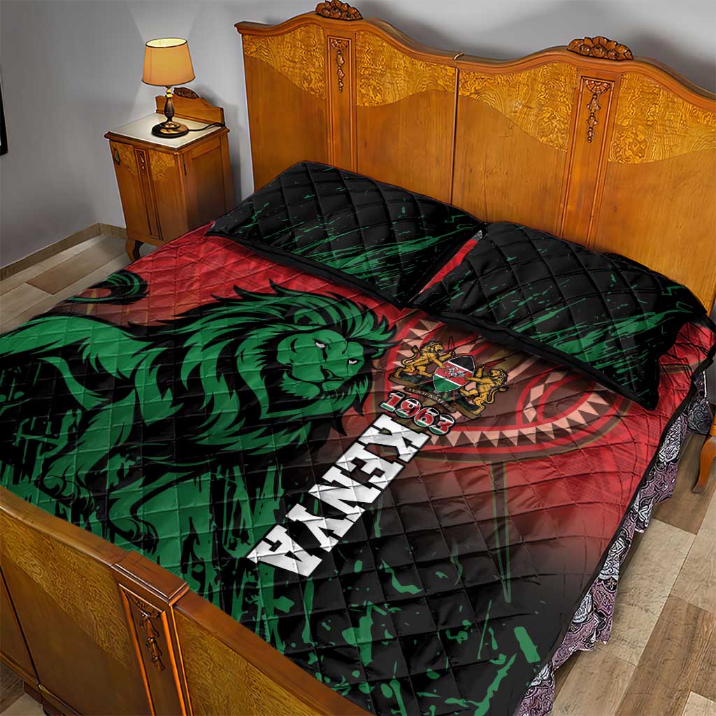 Kenya Independence Day Quilt Bed Set Jamhuri ya Kenya 1963 - African Pattern