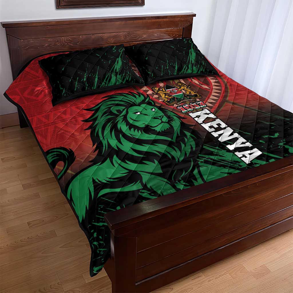 Kenya Independence Day Quilt Bed Set Jamhuri ya Kenya 1963 - African Pattern