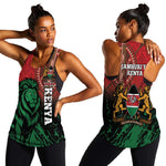 Kenya Independence Day Women Racerback Tank Jamhuri ya Kenya 1963 - African Pattern
