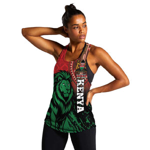 Kenya Independence Day Women Racerback Tank Jamhuri ya Kenya 1963 - African Pattern