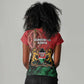 Kenya Independence Day Women V-Neck T-Shirt Jamhuri ya Kenya 1963 - African Pattern