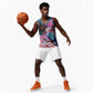 Kenya Lilac-Breasted Roller Basketball Jersey Coat Of Arms Mix Orchid - African Pride