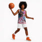 Kenya Lilac-Breasted Roller Basketball Jersey Coat Of Arms Mix Orchid - African Pride