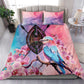 Kenya Lilac-Breasted Roller Bedding Set Coat Of Arms Mix Orchid