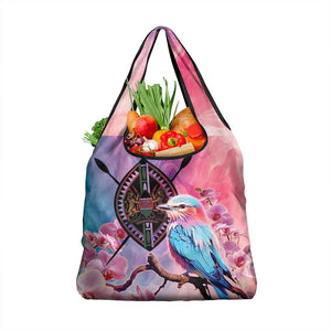 Kenya Lilac-Breasted Roller Grocery Bag Coat Of Arms Mix Orchid