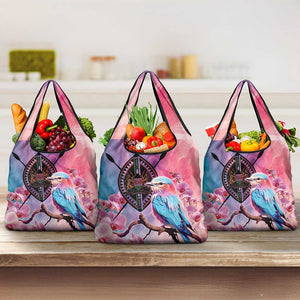 Kenya Lilac-Breasted Roller Grocery Bag Coat Of Arms Mix Orchid