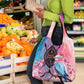 Kenya Lilac-Breasted Roller Grocery Bag Coat Of Arms Mix Orchid