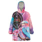 Kenya Lilac-Breasted Roller Kid Wearable Blanket Hoodie Coat Of Arms Mix Orchid
