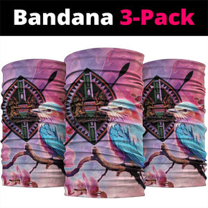 Kenya Lilac-Breasted Roller Neck Gaiter Coat Of Arms Mix Orchid LT14