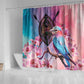 Kenya Lilac-Breasted Roller Shower Curtain Coat Of Arms Mix Orchid