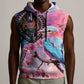 Kenya Lilac-Breasted Roller Sleeveless Hoodie Coat Of Arms Mix Orchid - African Pride