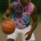 Kenya Lilac-Breasted Roller Sleeveless Zip Hoodie Coat Of Arms Mix Orchid - African Pride