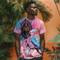 Kenya Lilac-Breasted Roller T shirt Coat Of Arms Mix Orchid